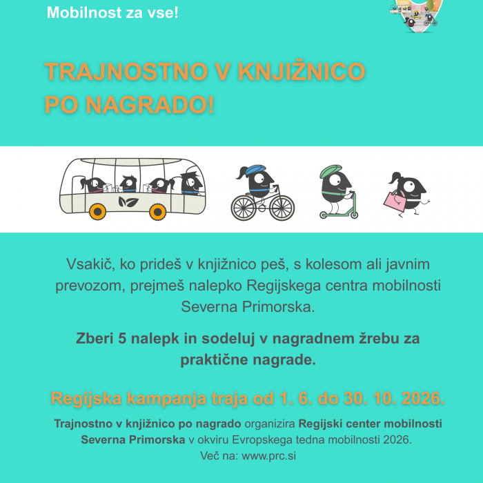 Trajnostno v knjižnico po nagrado 2026