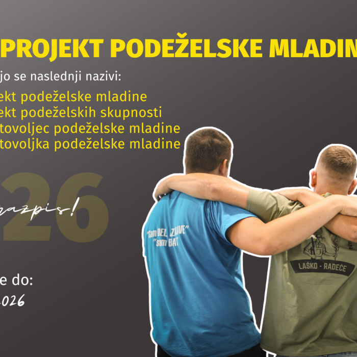 Odprt je razpis Naj projekt podeželske mladine 2025–2026