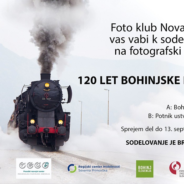 Do 13. septembra še lahko sodelujete v fotografskem natečaju »120 let Bohinjske proge«