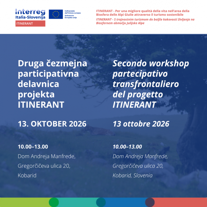 Vabilo na drugo čezmejno delavnico projekta ITINERANT