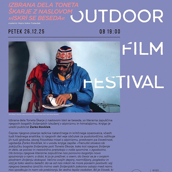 Brati gore: predstavitev knjige ?????̀ ?? ?????? (Tone Škarja) in ? ??????? ?? ???????? (Janez Dovžan)