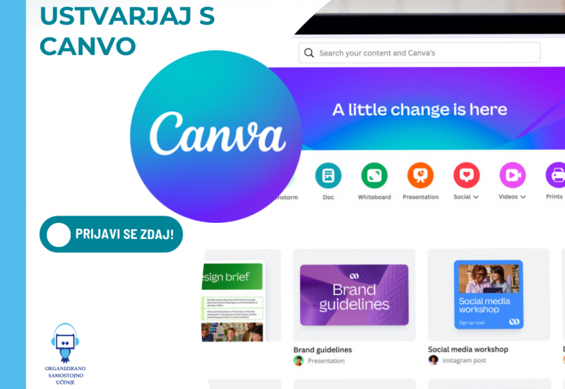 Ustvari plakate, letake, objave ... s pomočjo Canve
