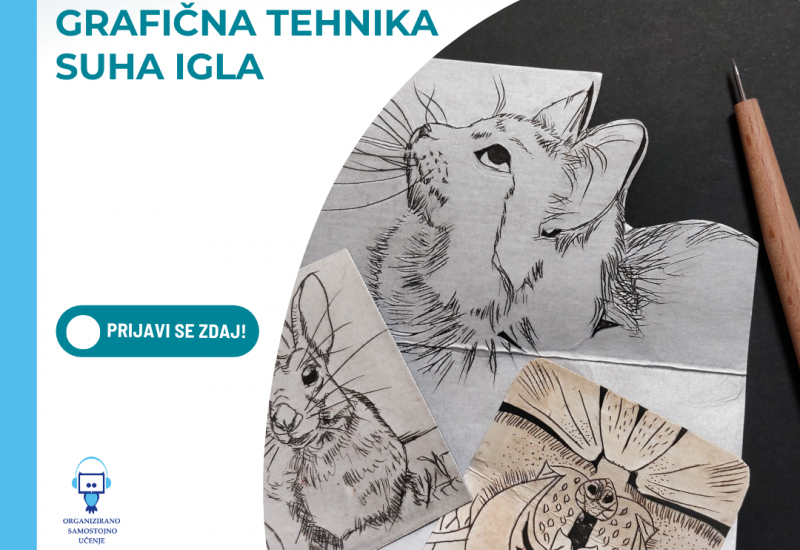 Delavnica izdelave male grafike v tehniki suha igla