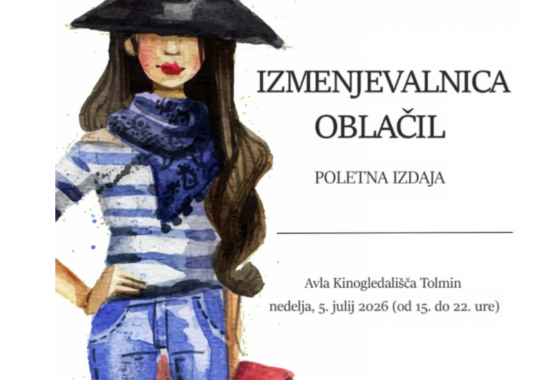 Izmenjevalnica oblačil in modnih dodatkov - poletna izvedba