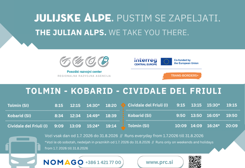 Mreža sezonskih prevozov v Julijskih Alpah bogatejša za dve čezmejni povezavi