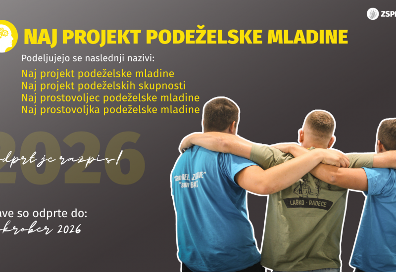 Odprt je razpis Naj projekt podeželske mladine 2025–2026