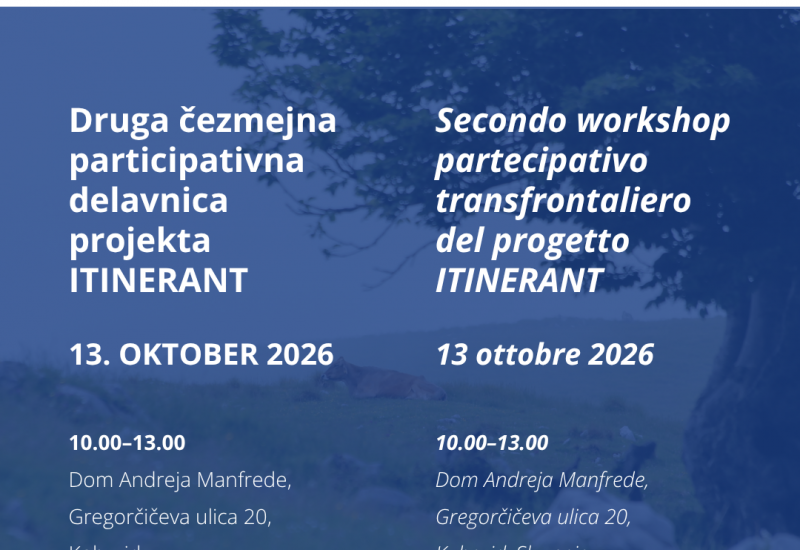 Vabilo na drugo čezmejno delavnico projekta ITINERANT