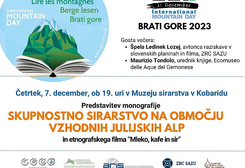 BRATI GORE 2023: Skupnostno sirarstvo na območju vzhodnih Julijskih Alp