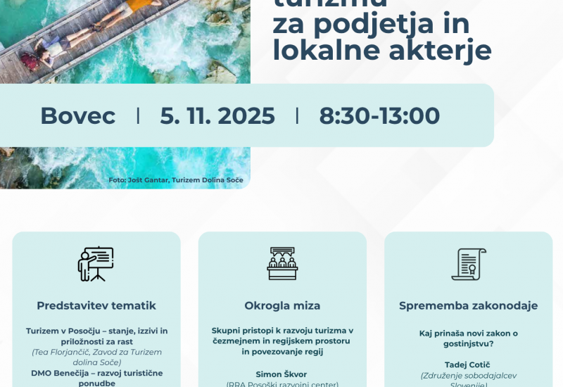Novi izzivi in priložnosti v turizmu za podjetja in lokalne akterje