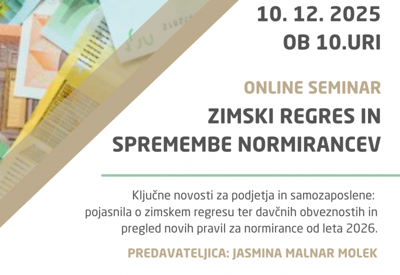 Zimski regres in spremembe normirancev